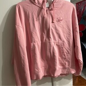 Puma Pink zip up hoodie size Large